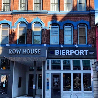 The exteriors of Row House Cinema and Bierport in Pittsburgh, PA.